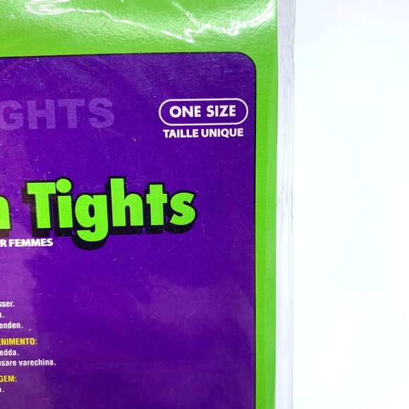 Ladies Dollar Sign Tights One Size Black Silver Sexy Stockings Costume Cosplay - Picture 8 of 8